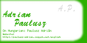 adrian paulusz business card