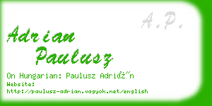 adrian paulusz business card